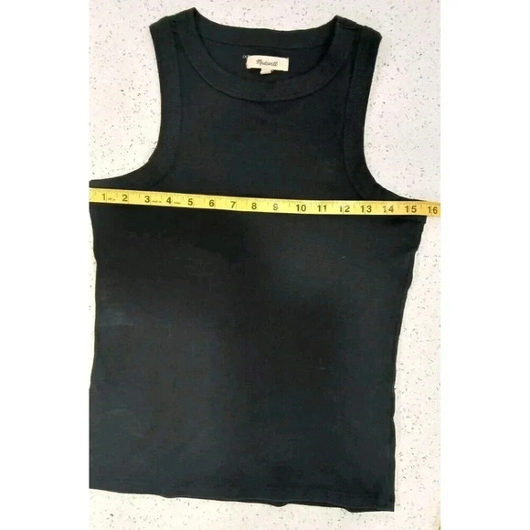 Madewell Brightside Supima Rib Racerback Tank Top Size Medium - Picture 6 of 7